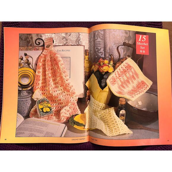 Crocheted fantasy pattern book 1998 sweater bag afgan - Picture 12 of 15